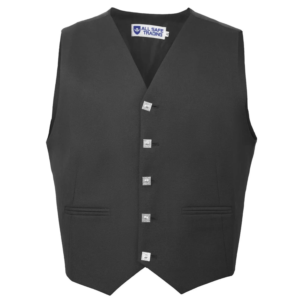 Scottish Formal 5 Buttons Kilt Waistcoat/Vest All Safe International
