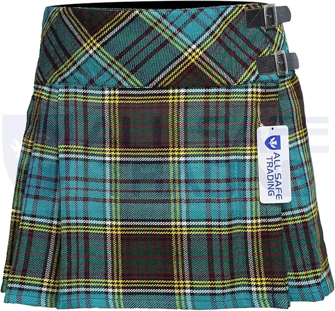 Women's 16'' Anderson Tartan Pleated Billie Kilt Skirt All Safe International