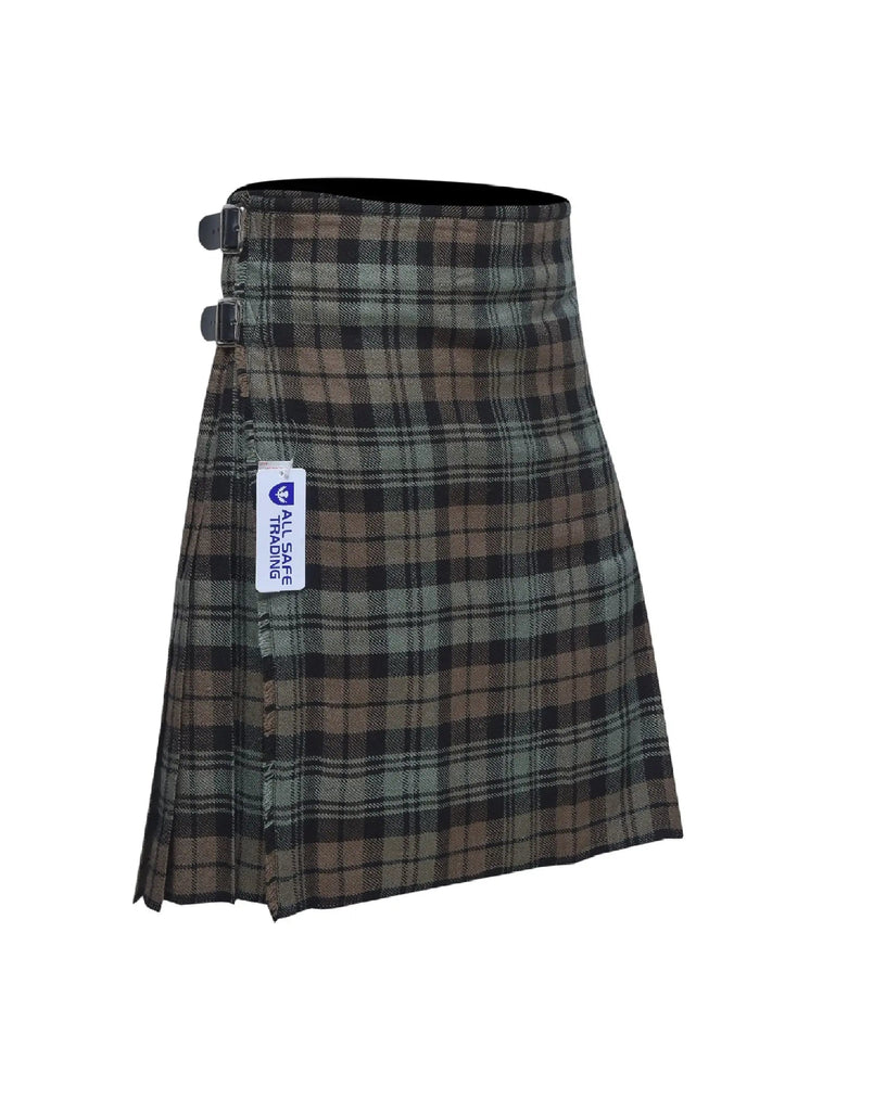 Scottish Traditional Tartan Kilt for Kids, Boys and Girls Toddler Kilts with Ease of Size - Black Watch Weathered Tartan All Safe International