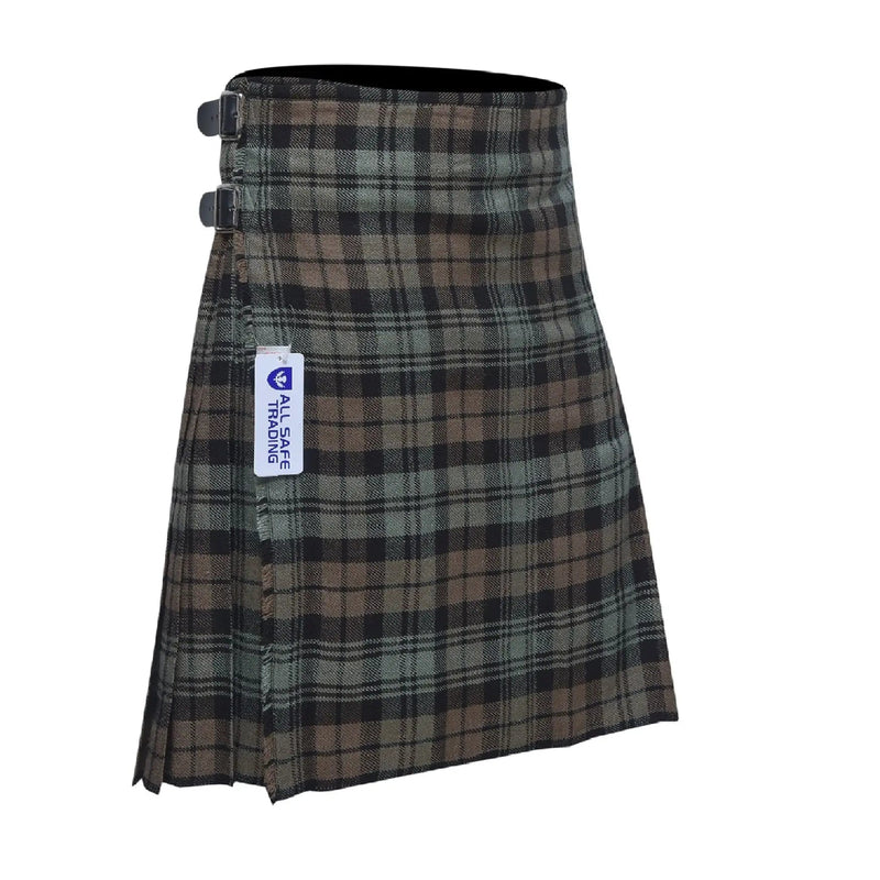 Scottish Traditional Tartan Kilt for Kids, Boys and Girls Toddler Kilts with Ease of Size - Black Watch Weathered Tartan All Safe International