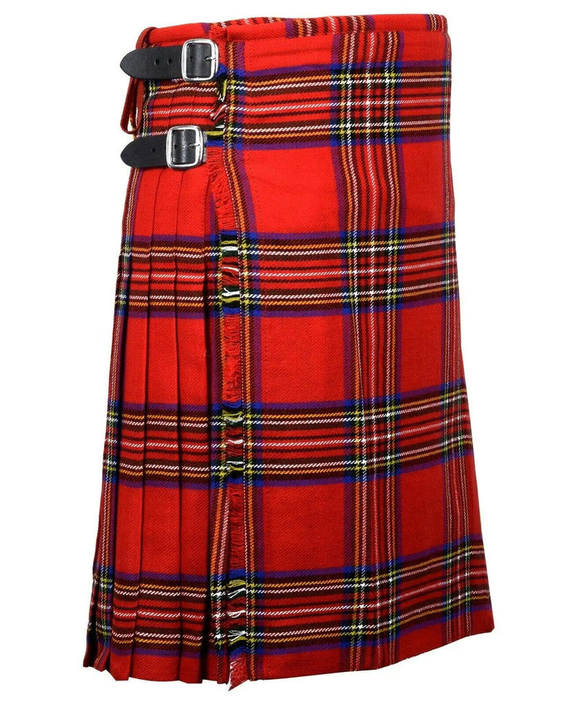 Men's 8 Yard Kilt for Men, Men's Deluxe Kilt, Scottish Tartan Kilt, Highland Wedding Kilt, Royal Stewart Kilt All Safe International
