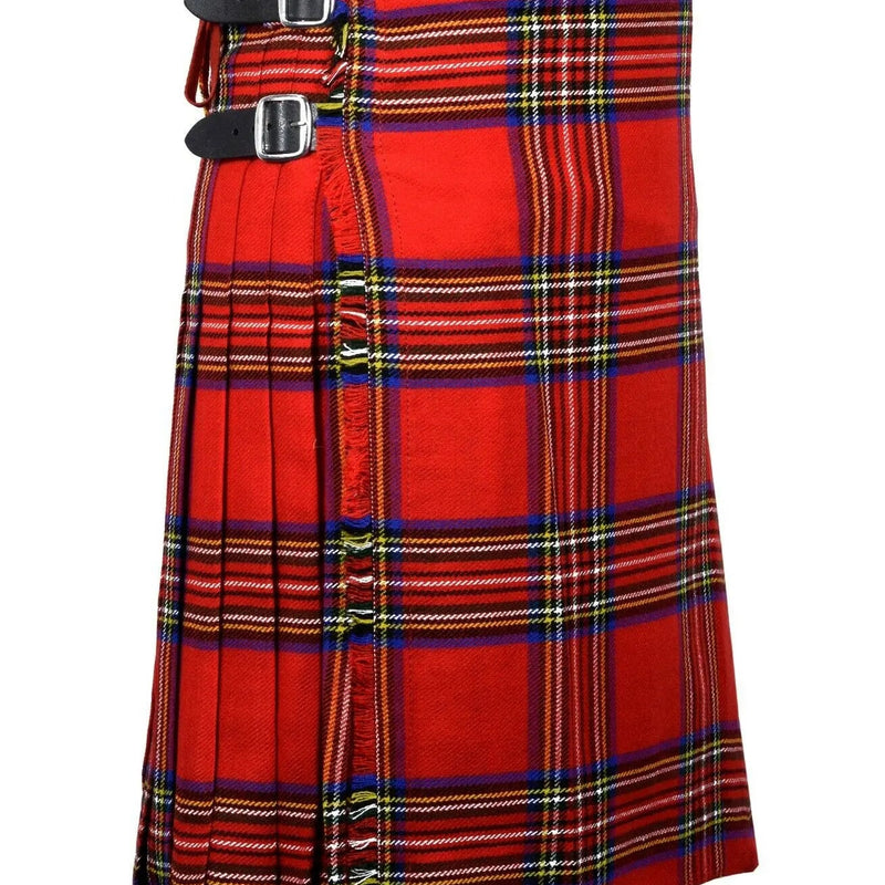 Men's 8 Yard Kilt for Men, Men's Deluxe Kilt, Scottish Tartan Kilt, Highland Wedding Kilt, Royal Stewart Kilt All Safe International