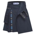 Blue Ramsay Watch Tartan Hybrid Utility Kilt