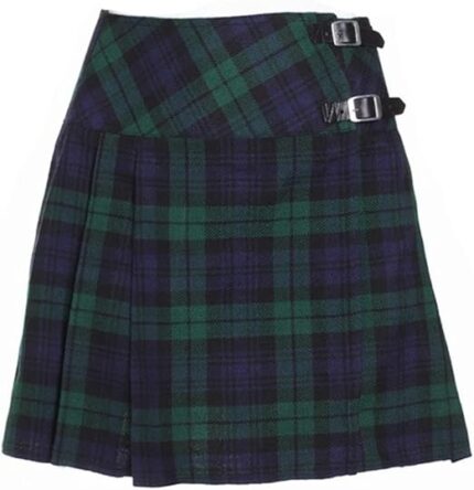 Black Watch Tartan Pleated Billie Kilt Skirt