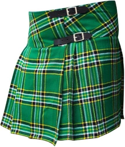 Women's 16'' Irish Heritage Tartan Pleated Billie Kilt Skirt